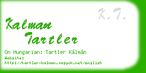 kalman tartler business card